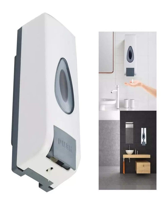 BATH GURU Abs Wall Mounted Shampoo Sanitizer Lotion Hand Dish Wash Gel Liquid Soap Dispenser for Bathroom Kitchen Pack of 2 (350 Ml, Push Chrome & White) - Image 2